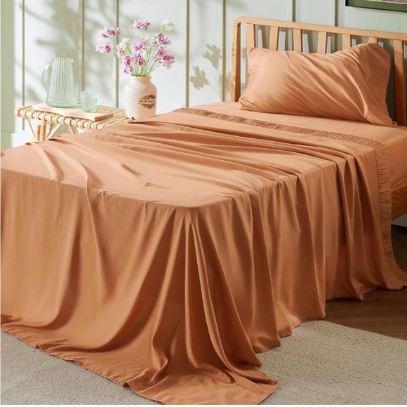 NWT Bedsure Microfiber Twin XL Sheet set, Dusty Orange - Picture 3 of 3